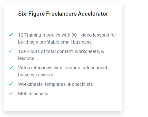 Six-Figure Freelancers Accelerator
